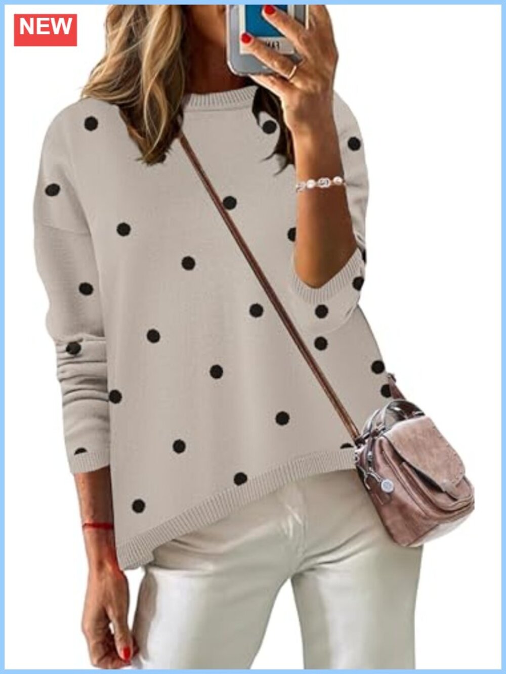Zeagoo Women's Long Sleeve Knit Pullover Sweater Crewneck Casual Fall Top